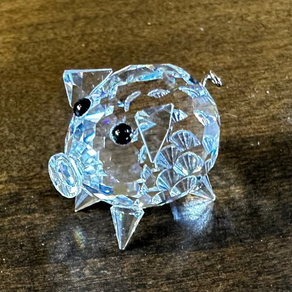 RETIRED Swarovski Crystal Figurine w/Box - Mini Pig 1" - 7657 027 000